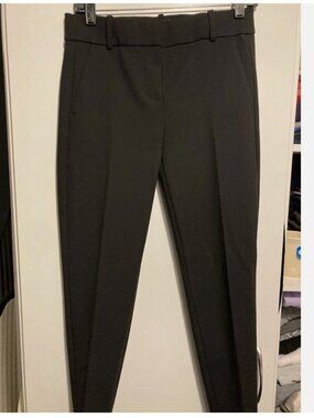 J Crew Cameron Slim Crop Pant Slacks Size 2 Black Stretch Preppy Business